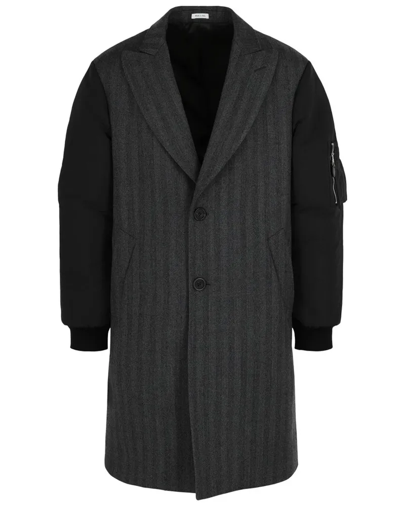 Alexander McQueen Wool Bomber Coat Nocolor