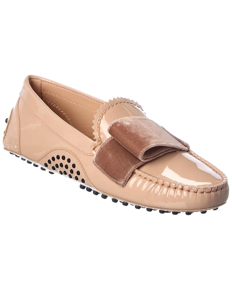 TOD'S Patent & Velvet Loafer Nocolor