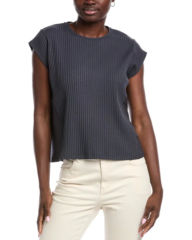 Eileen Fisher Round Neck Top Grey