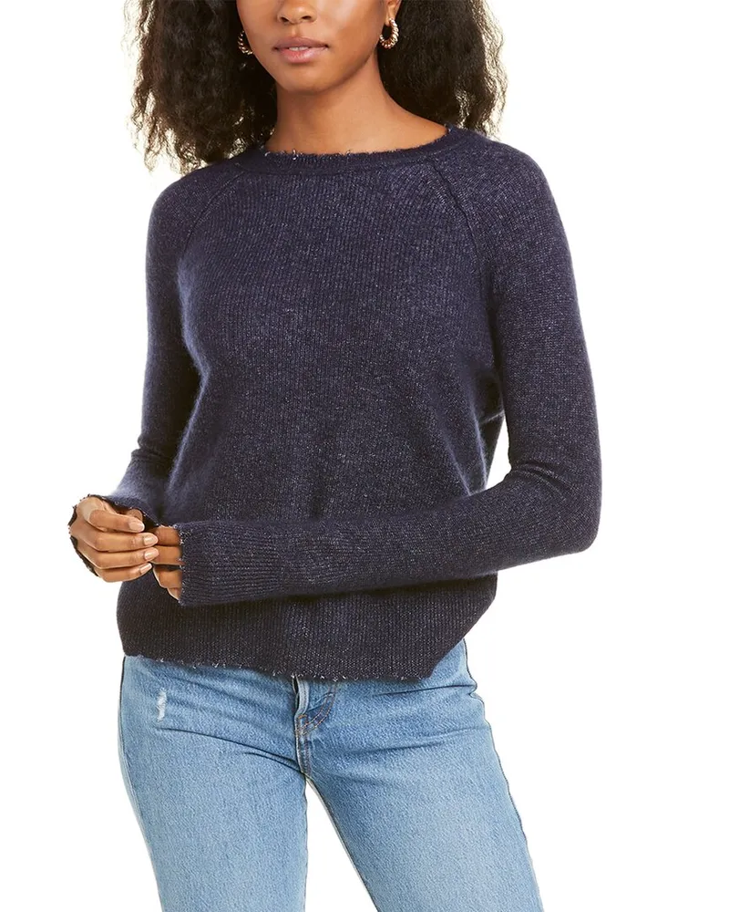 Autumn Cashmere Distressed Sweater Blue