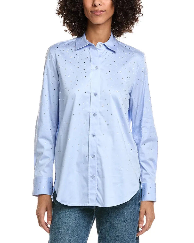 GENERATION LOVE Marcello Crystal Poplin Shirt Blue