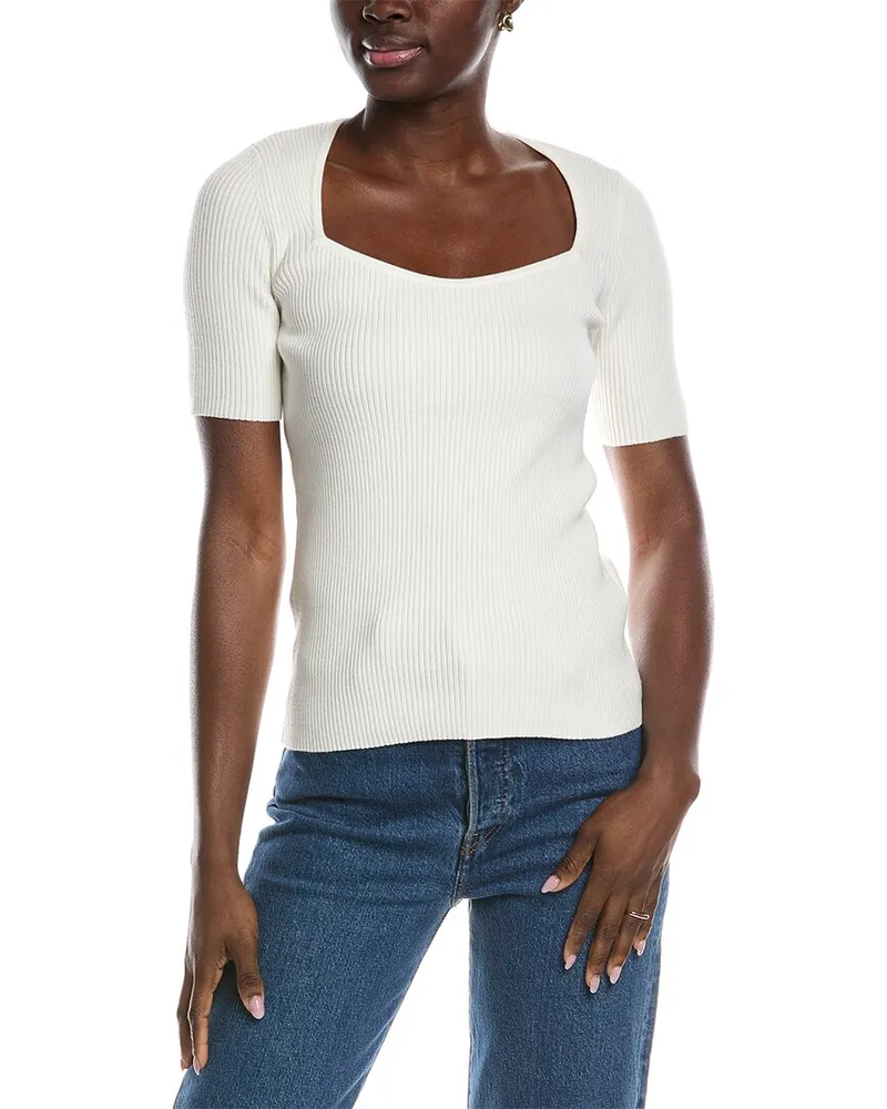HUGO BOSS Hugo Boss Rib Sweater Top White