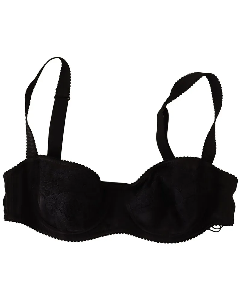 Dolce & Gabbana Balconette Silk-Blend Bra Black