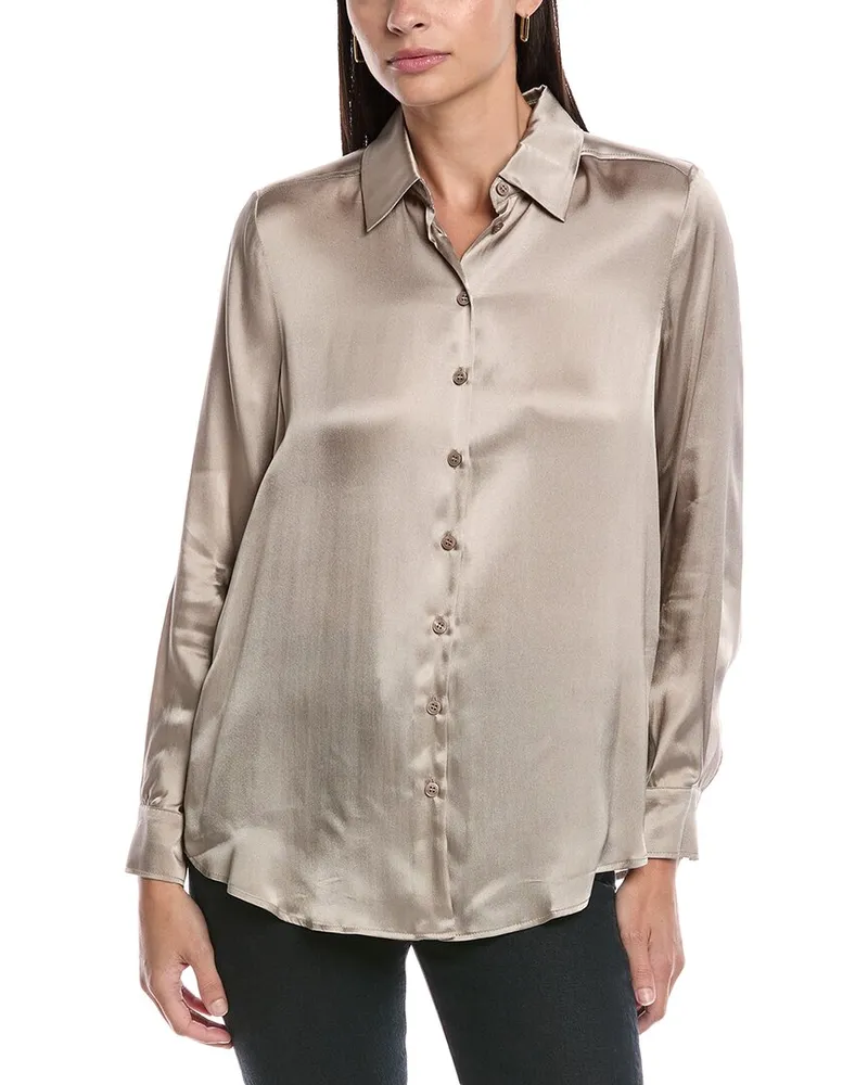 MARELLA Sifone Silk-Blend Shirt Tan