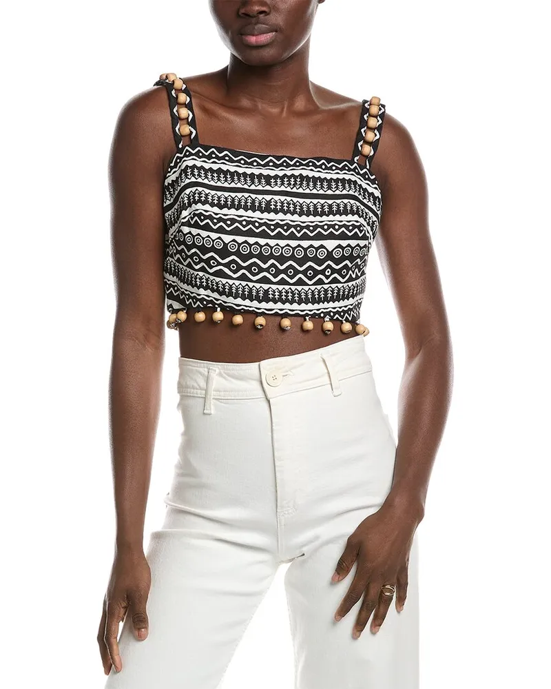 FARM Rio Endless Summer Linen Crop Top Red