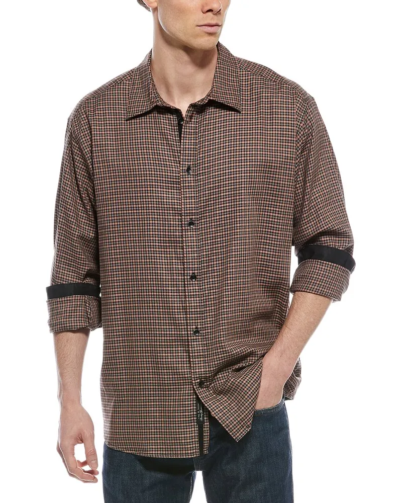 Rag & Bone Matthew Flannel Shirt Brown