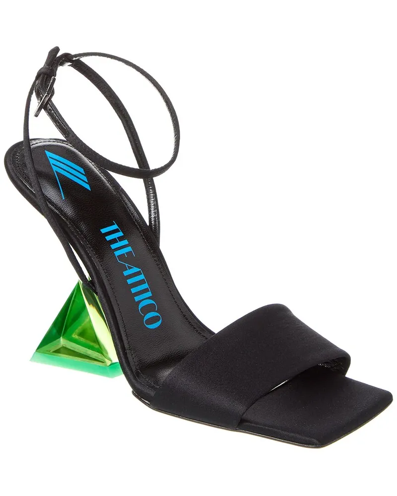 ATTICO Cheope Satin Sandal Black