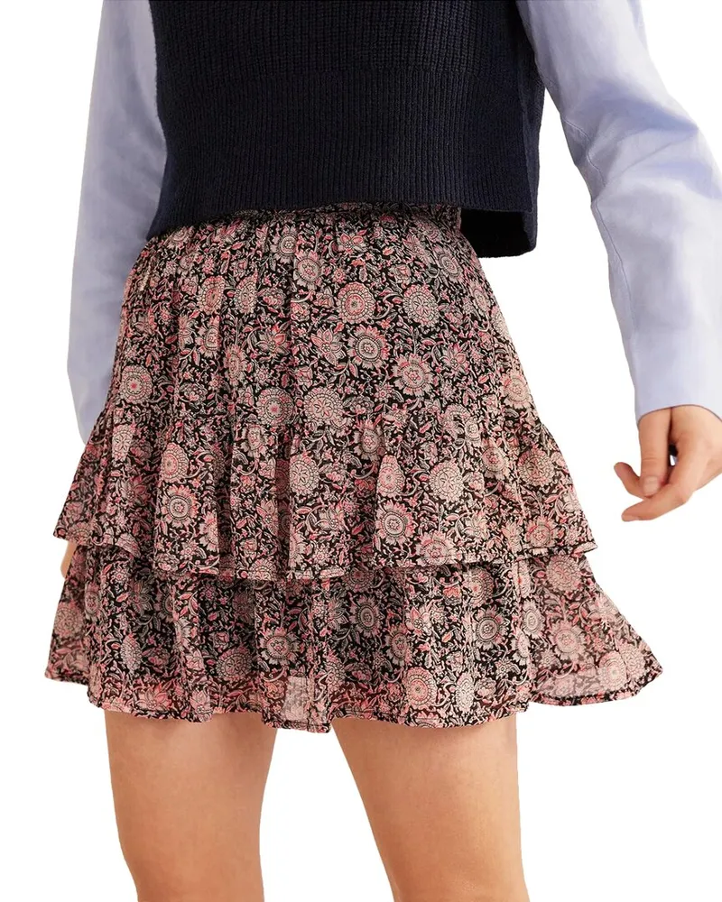 Boden Ruffle Mini Skirt Nocolor