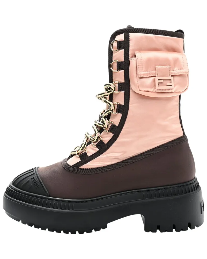 Fendi Nylon Baguette Domino 50 Biker Boot (Authentic Pre-Loved Nocolor