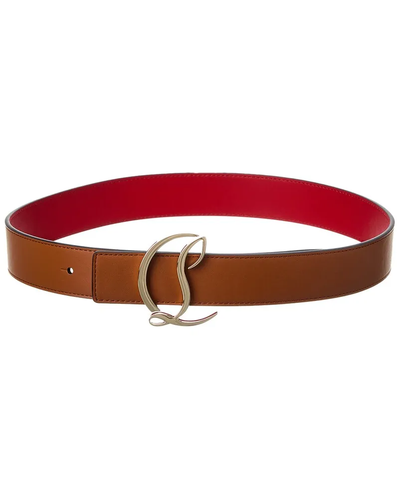 Christian Louboutin CL Logo Leather Belt Black