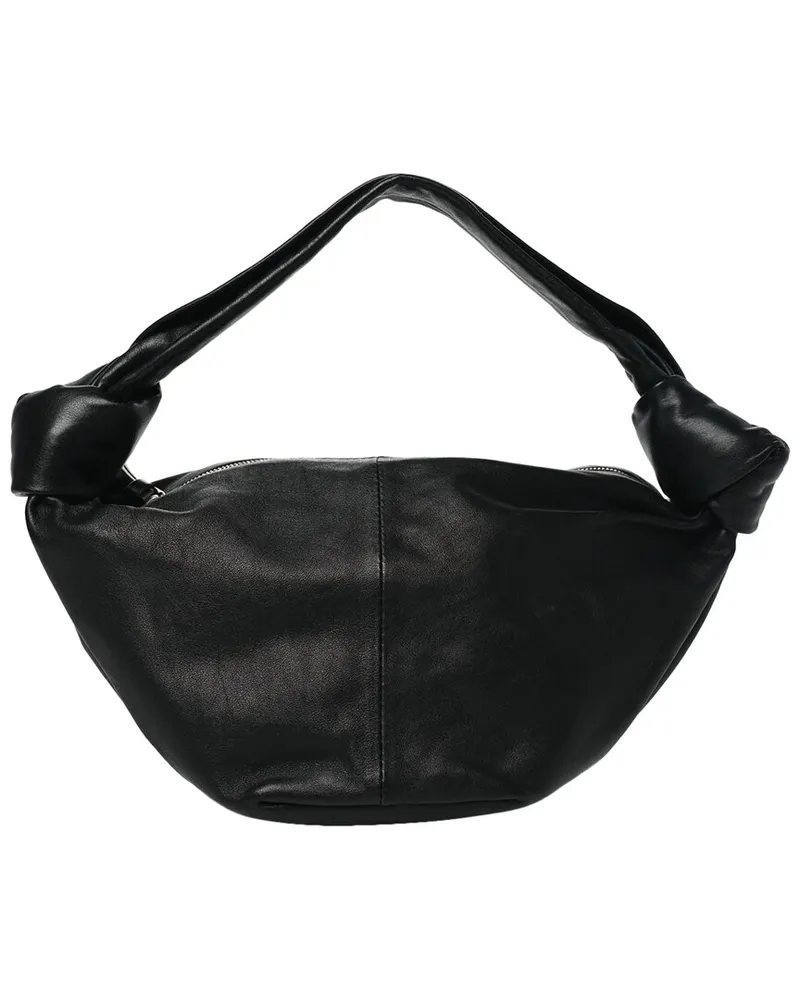 Bottega Veneta Black Calfskin Leather Mini Double Knot Bag (Authentic Pre-  Loved Nocolor