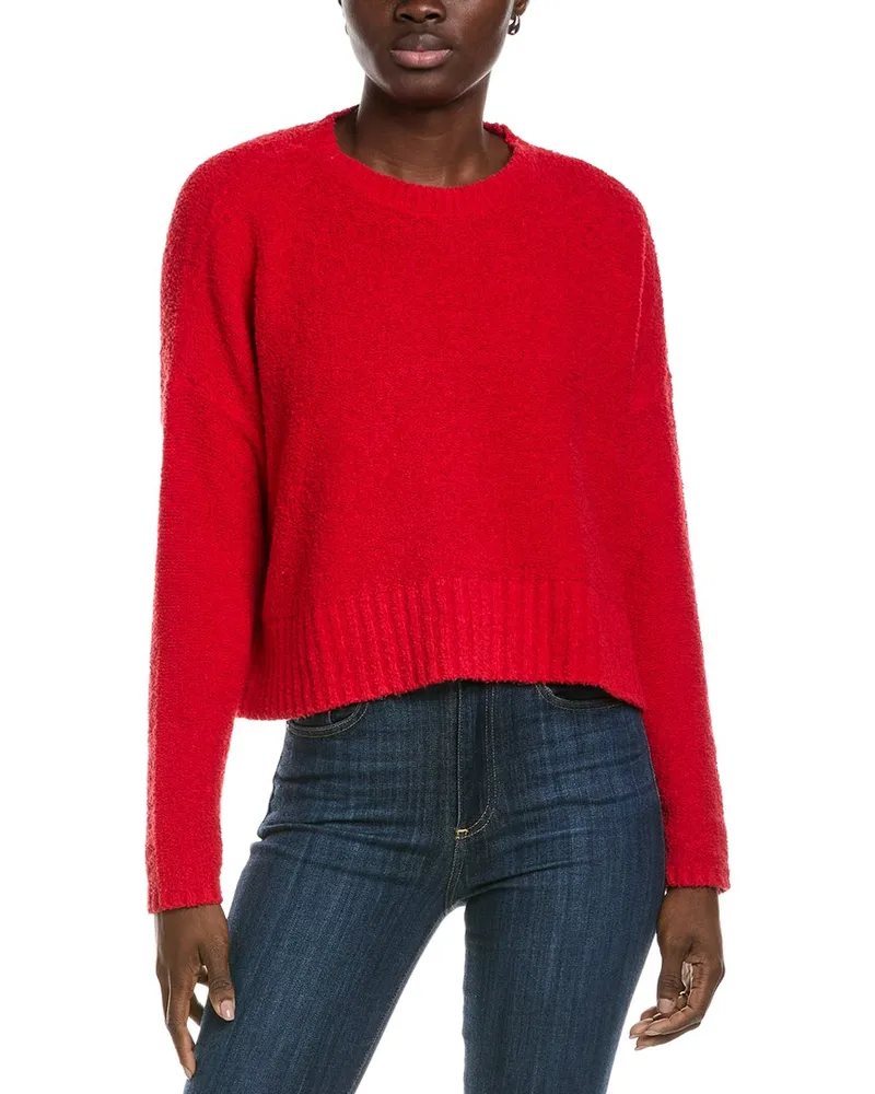 Eileen Fisher Terry Loop Cashmere-Blend Sweater Red