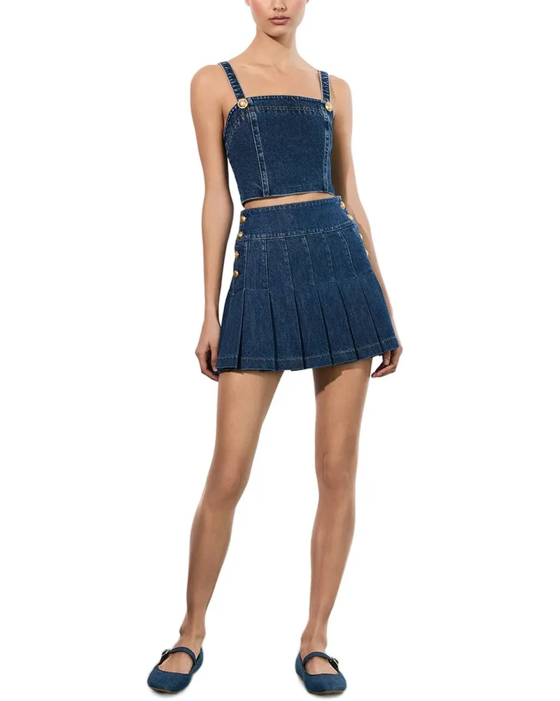 Alice + Olivia Lanna Denim Skirt Nocolor
