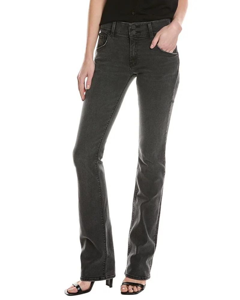 HUDSON Jeans Beth Mid-Rise Granite Baby Boot Jean Black