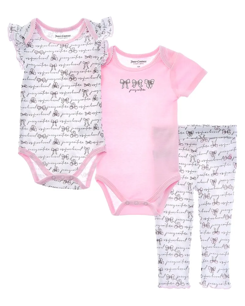 Juicy Couture 3pc Bodysuit & Legging Set Pink
