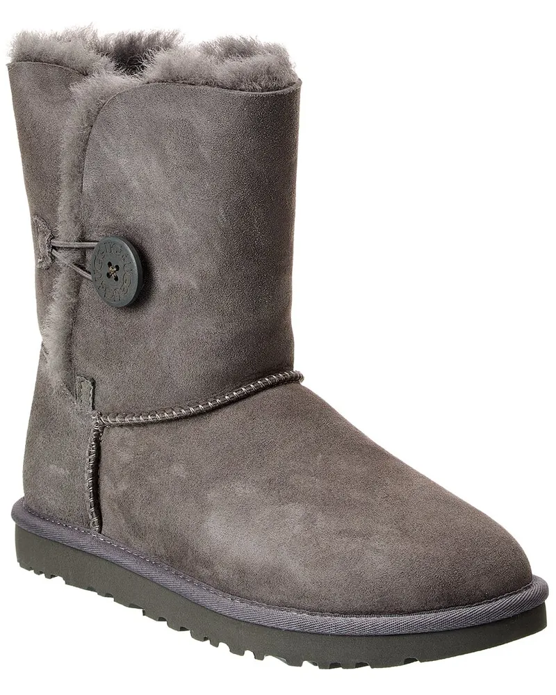 UGG Bailey Button II Suede & Shearling Boot Grey