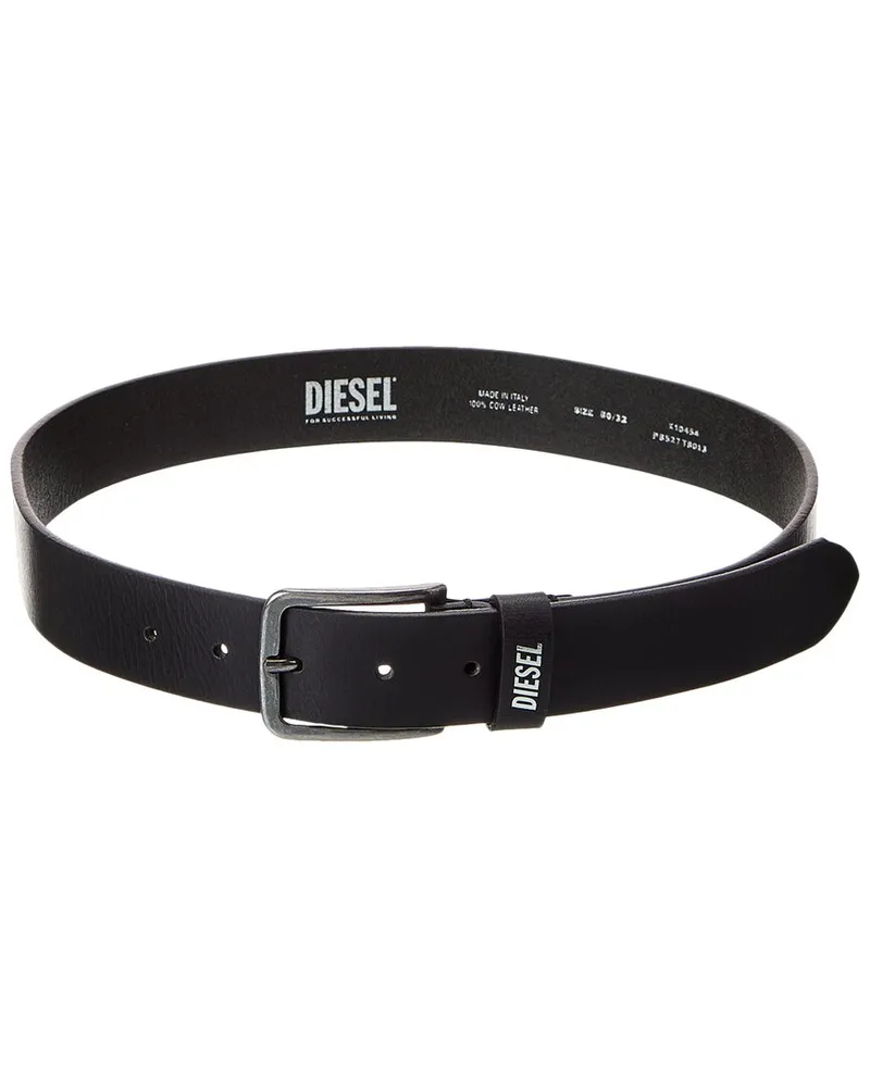 Diesel Outlet Leather Belt Black