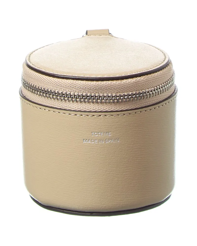 Totême Leather Cosmetic Case Beige