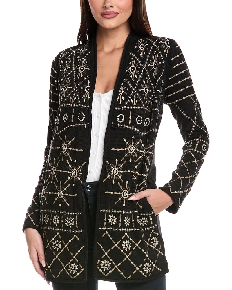 Johnny Was Biya Midi Cardigan Black