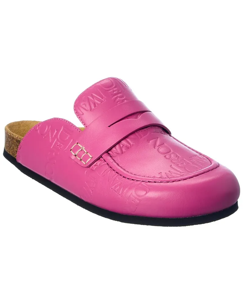 J.W.Anderson Logo Leather Mule Pink
