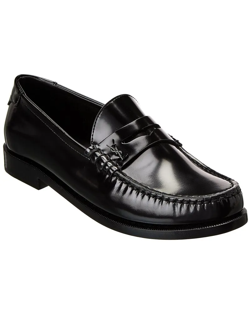Saint Laurent Le Loafer 15 Leather Moccasin Black
