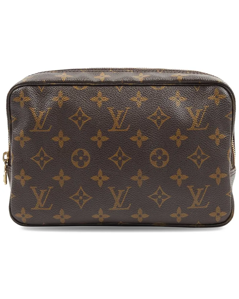 Louis Vuitton Brown Monogram Coated Canvas Trousse Toilette 28 (Authentic Pre-  Loved Nocolor