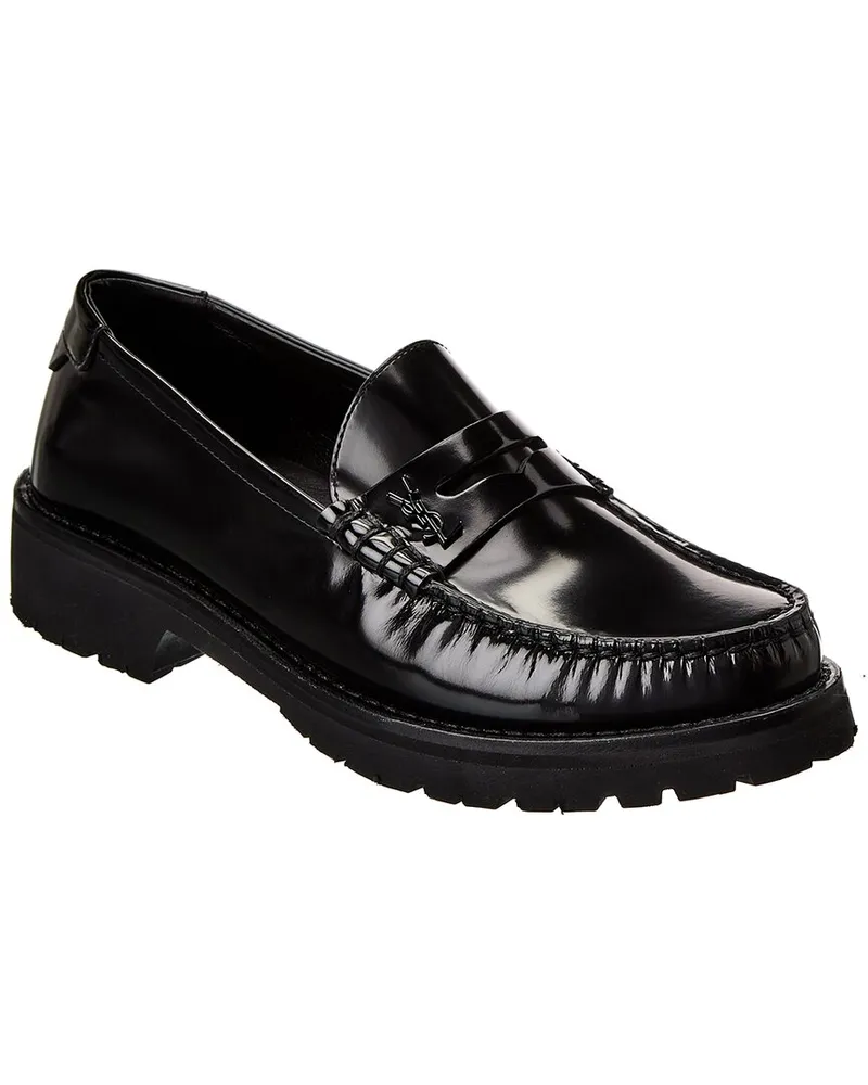 Saint Laurent Le Loafer 15 Leather Moccasin Black