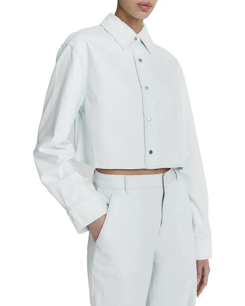 Vince Spring Twill Cropped Shirt Nocolor