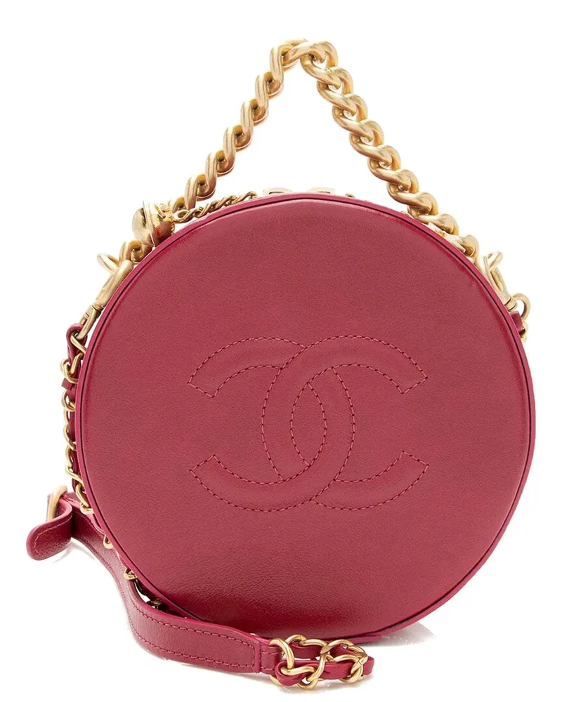 Chanel Pink Calfskin Round As Earth Crossbody (Authentic Pre-Loved Nocolor