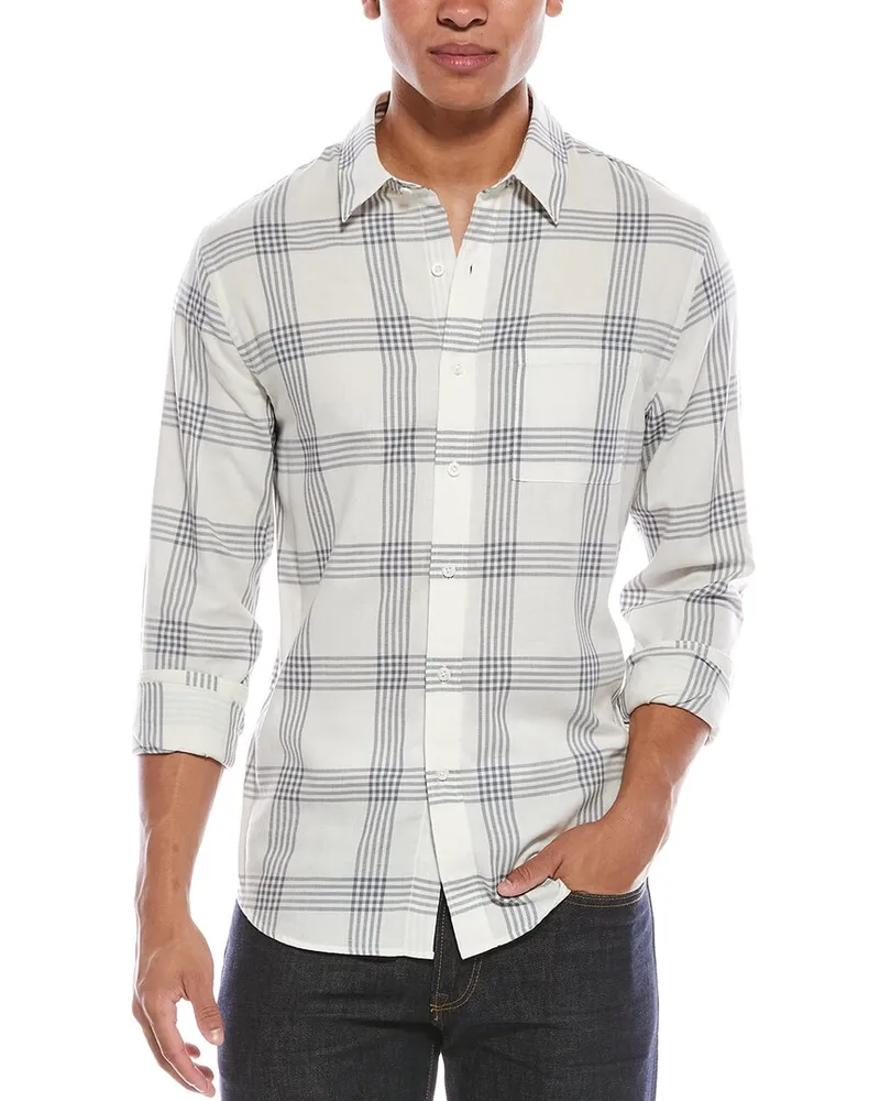 Vince West Coast Plaid Shirt White