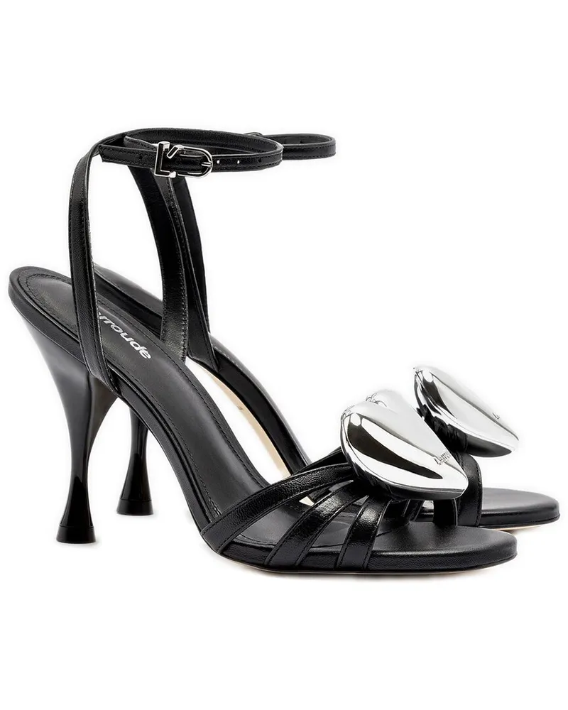 Larroude Larroudé Amore Leather Sandal Black