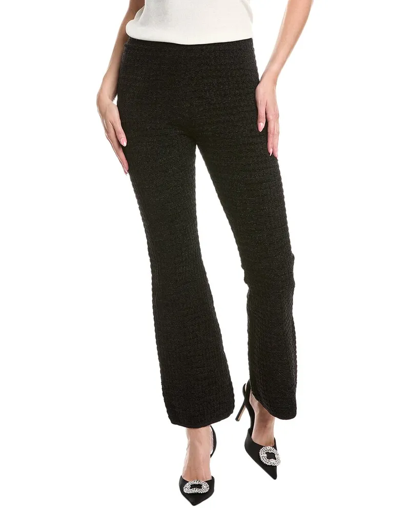 Sandro Chenille Wool-Blend Pant Black