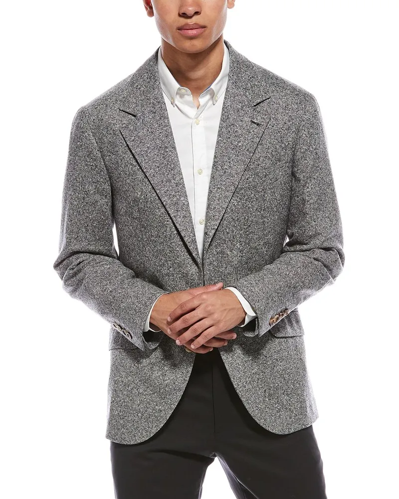 Brunello Cucinelli Wool & Cashmere-Blend Blazer Nocolor
