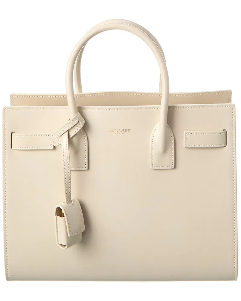 Saint Laurent Sac De Jour Baby Leather Satchel (Authentic Pre-Loved Beige
