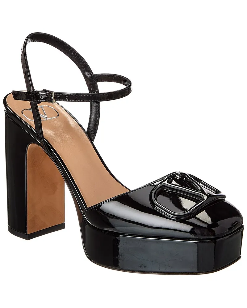 Valentino Garavani VLogo Signature 115 Patent Platform Pump Black