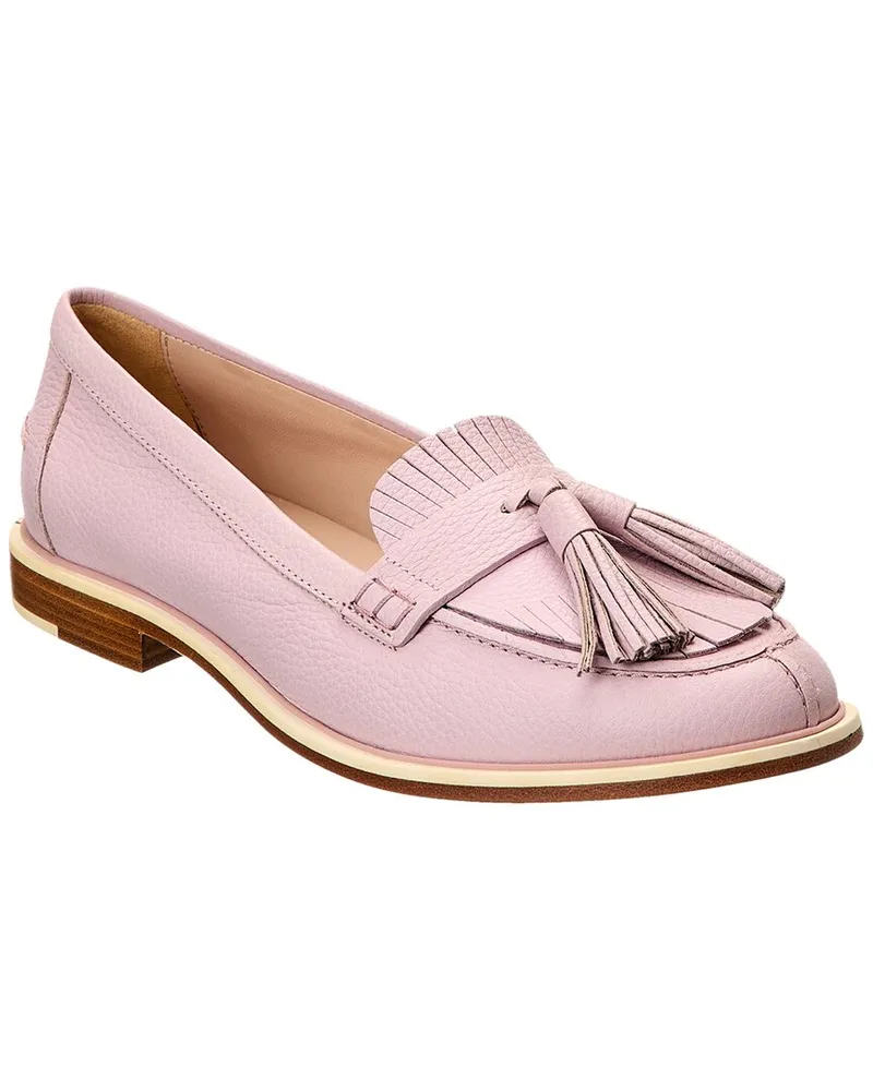 TOD'S TOD’s Logo Fringed Leather Loafer Pink