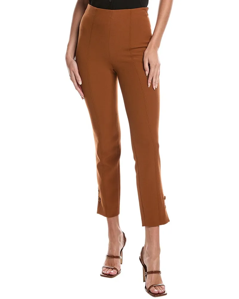 ST. JOHN Stretch Crepe Pant Brown