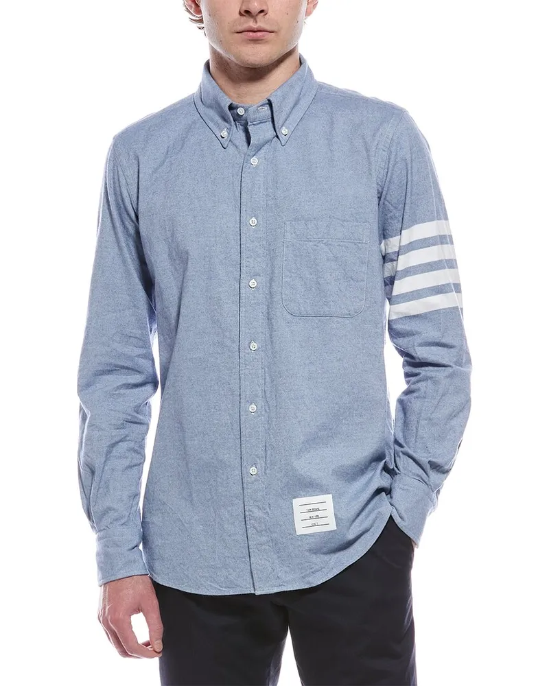 Thom Browne Flannel Shirt Blue