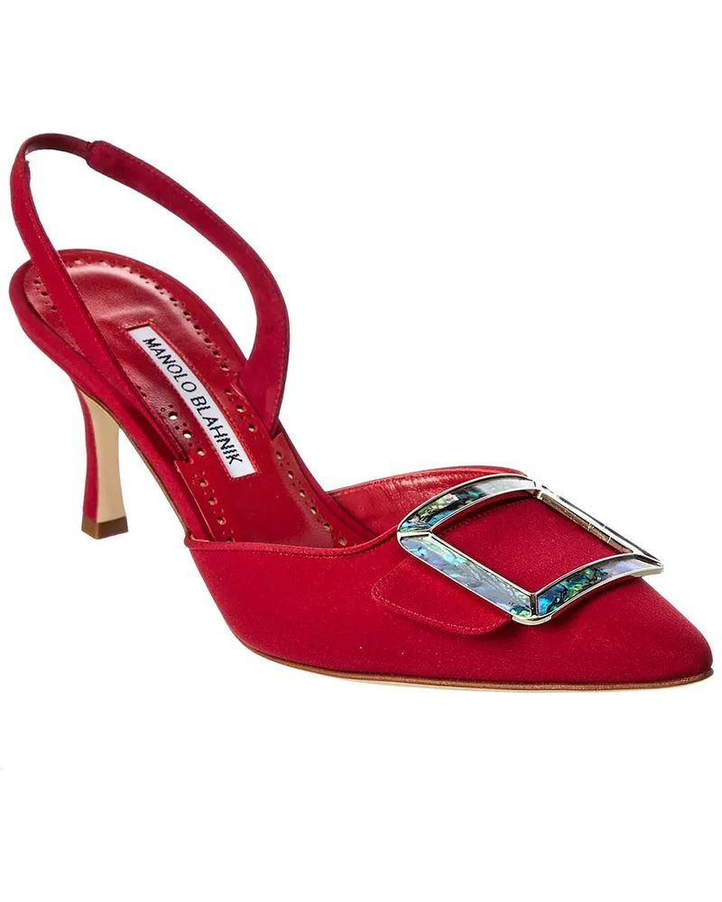 Manolo Blahnik Maysli 70 Slingback Pump Red
