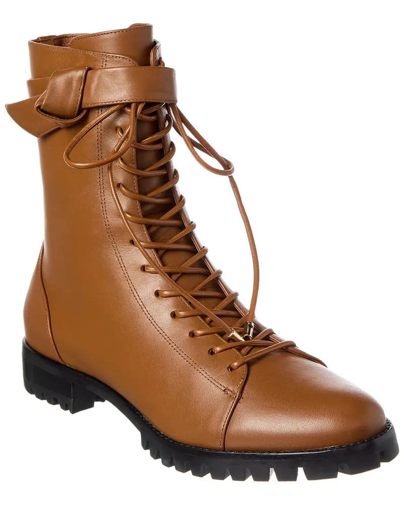 Alexandre Birman Evelyn Leather Bootie Brown