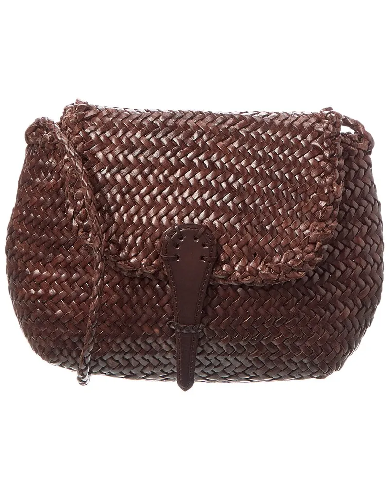 Dragon Diffusion Santa Croce Leather Shoulder Bag Brown