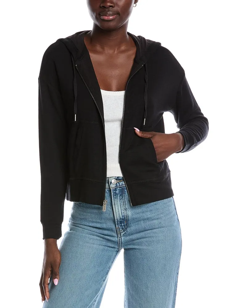 Splendid Dream Slub Zip-Up Track Jacket Black