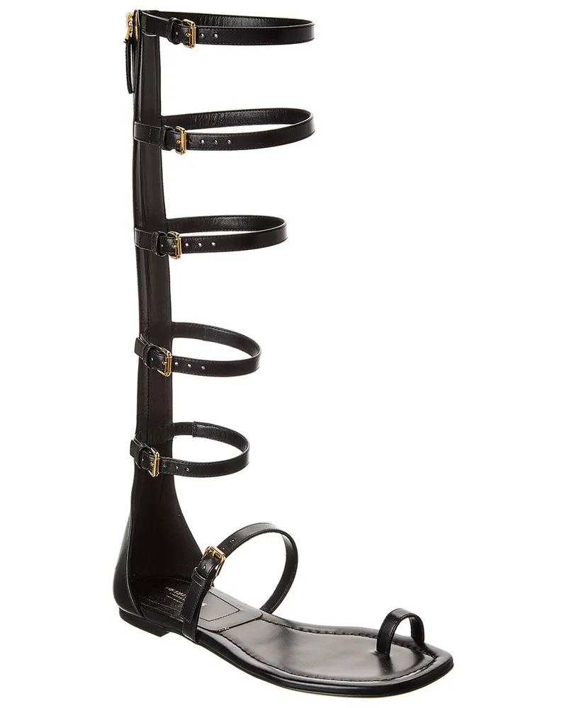 Michael Kors Juliette Leather Gladiator Sandal Black