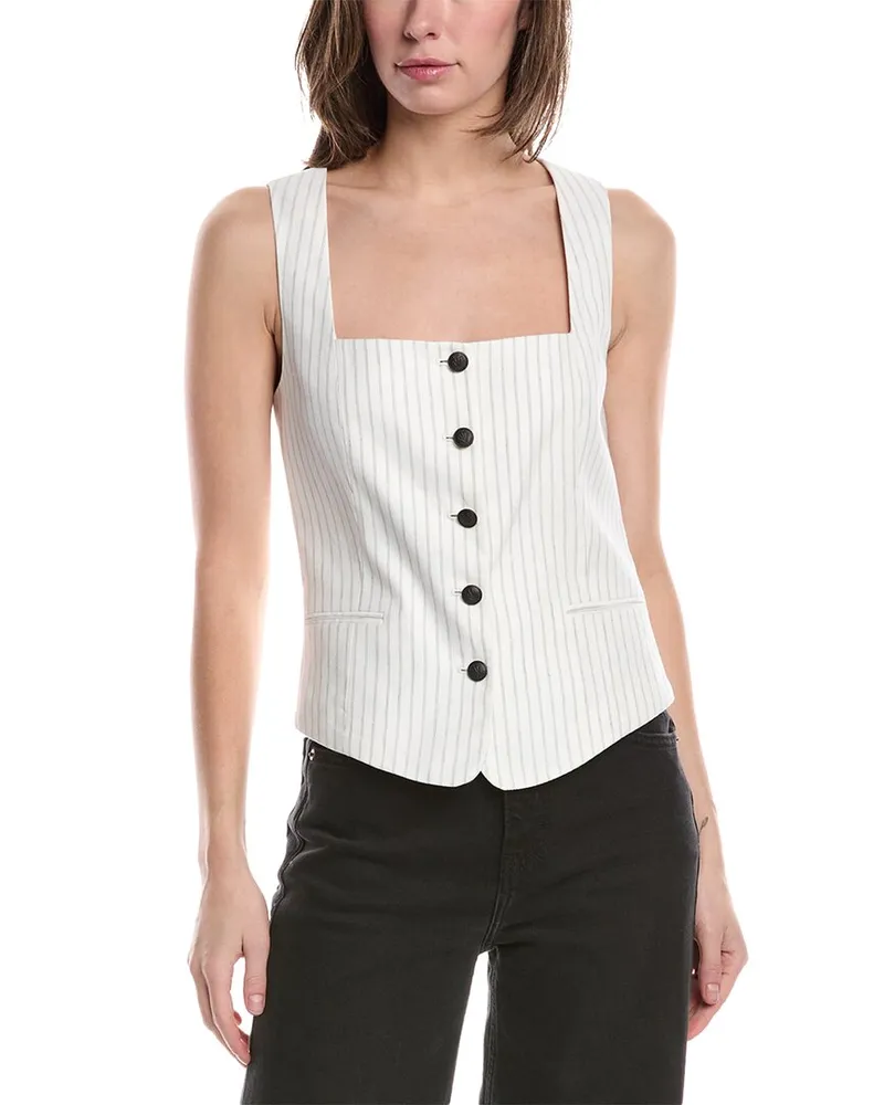 Rag & Bone Kiana Linen-Blend Vest White