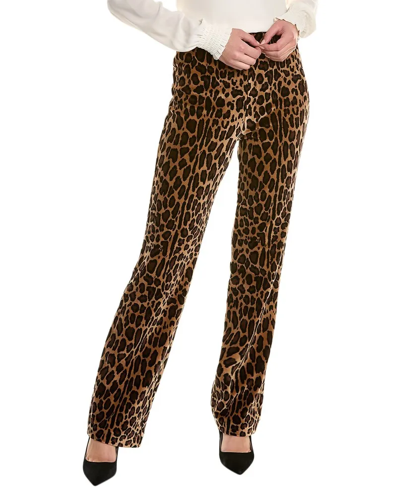 ST. JOHN Cheetah Velour Pant Black