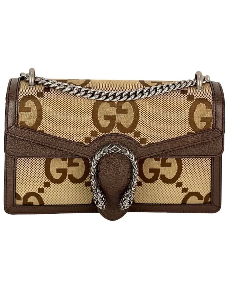 Gucci Brown Canvas Dionysus Small Jumbo GG Shoulder Bag (Authentic Pre-Loved Nocolor