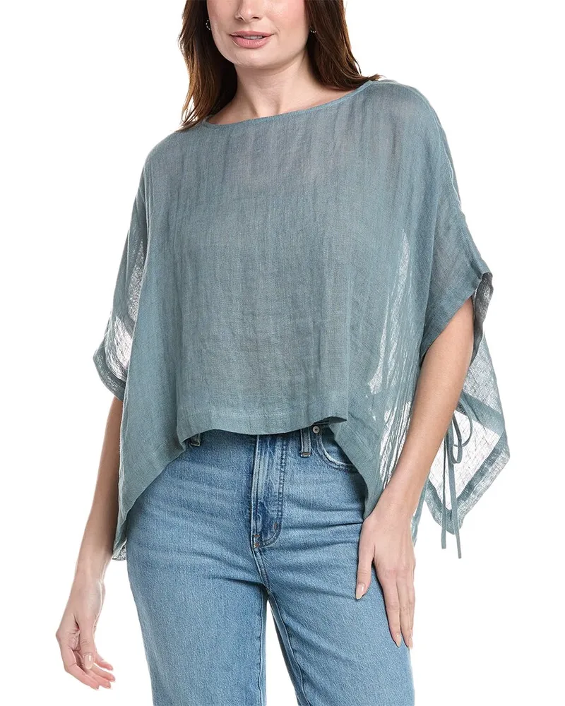 Eileen Fisher Linen Poncho Nocolor