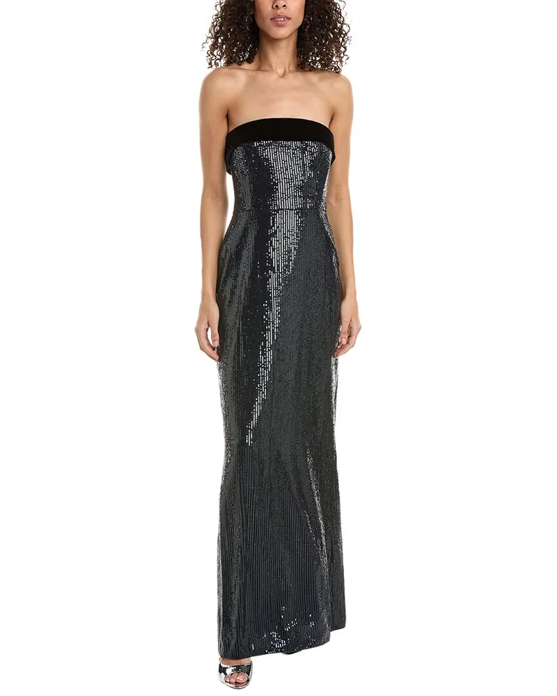 Monique Lhuillier Reese Sequins Gown Blue