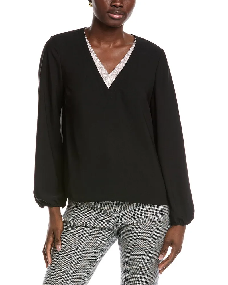 Vince Camuto Rhinestone Blouse Black