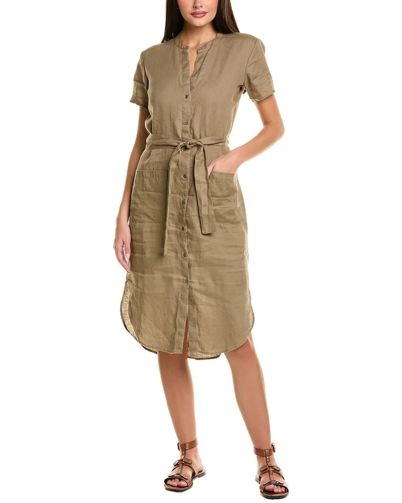 James Perse Linen Shirtdress Brown